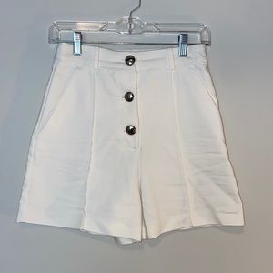 White Zara high waisted dressy shorts